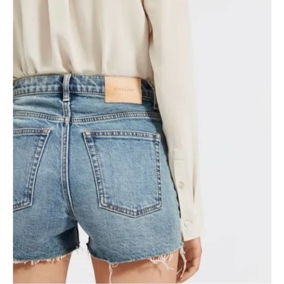Everlane Pants - Everlane The Cheeky Denim Short 30 Blue Button Fly High Rise Jean Cutoff